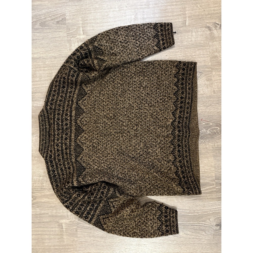 Alpaca Imports Brown Quarter Zip Alpaca Wool Blend Sweater Women's Medium - Picture 4 of 8